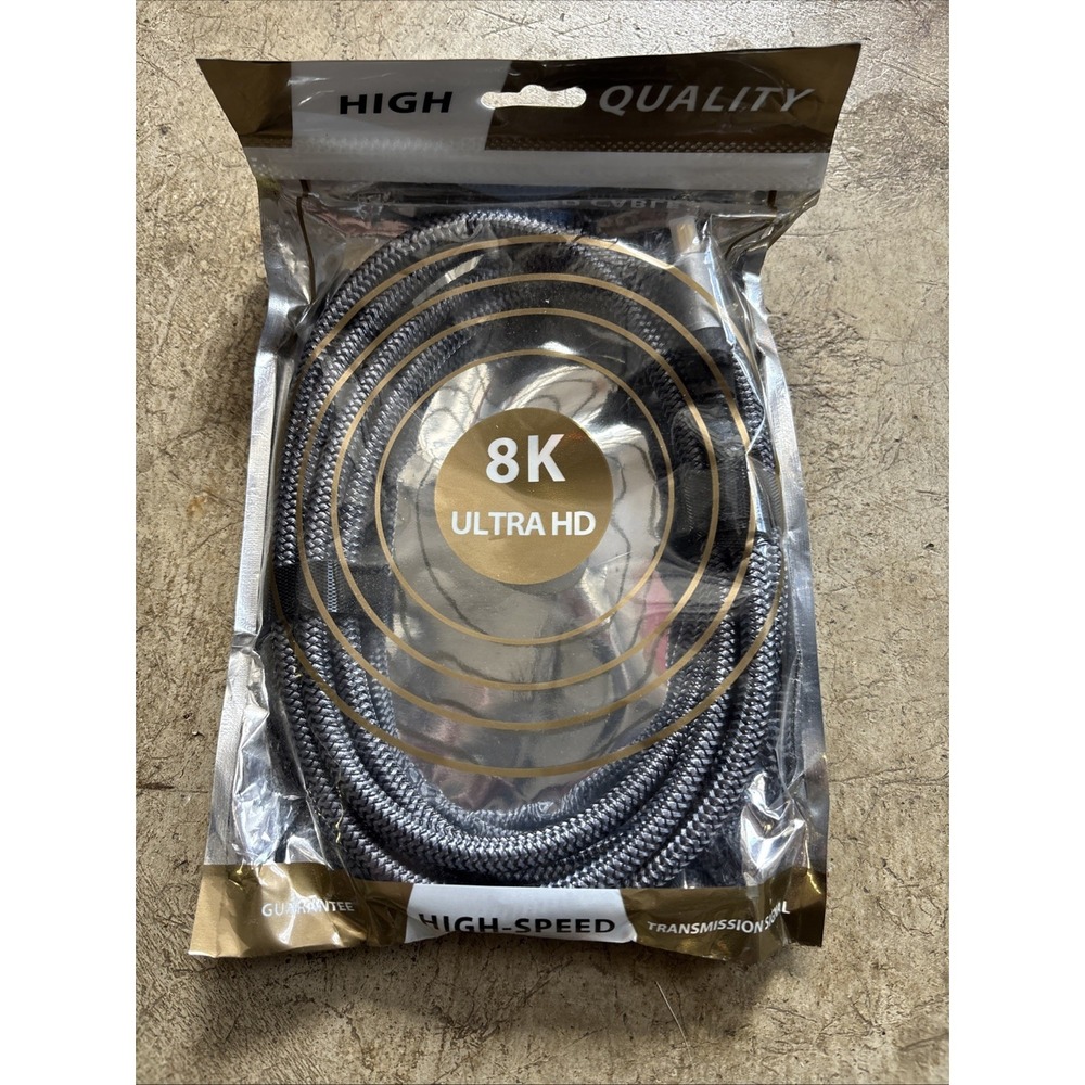 HIGH SPEED HDMI ULTRA HD 8K HDMI VIDEO CABLE 6.6ft Projector Monitor Ps5 PS4